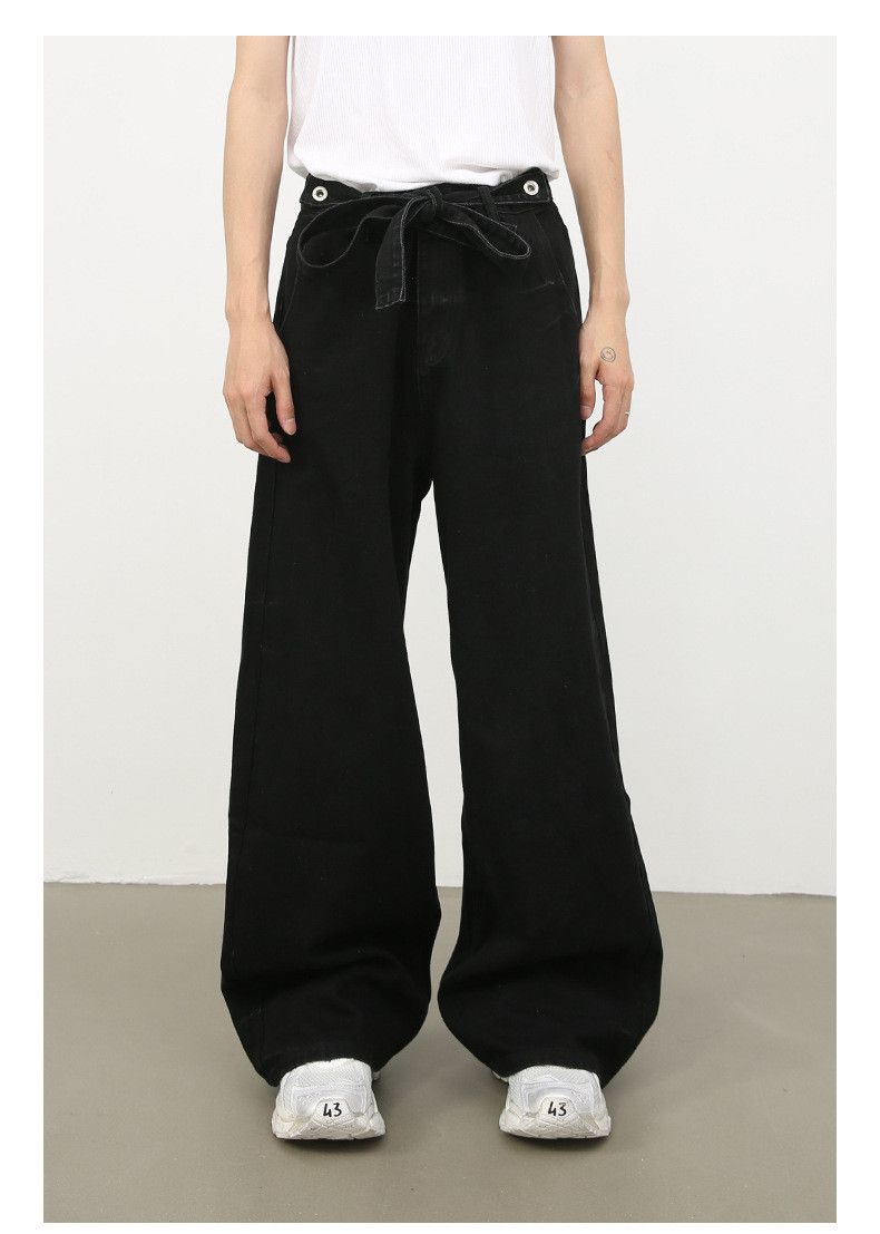 Japanese Brand Japanese retro loose straight versatile belt jeans Size US 32 / EU 48 - 1 Thumbnail