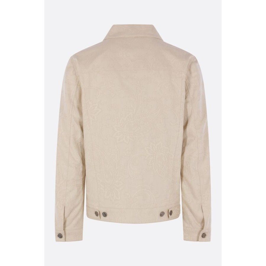 Etro ETRO Jacquard Beige Denim Jacket New & Authentic (Men's size Size US XL / EU 56 / 4 - 2 Thumbnail