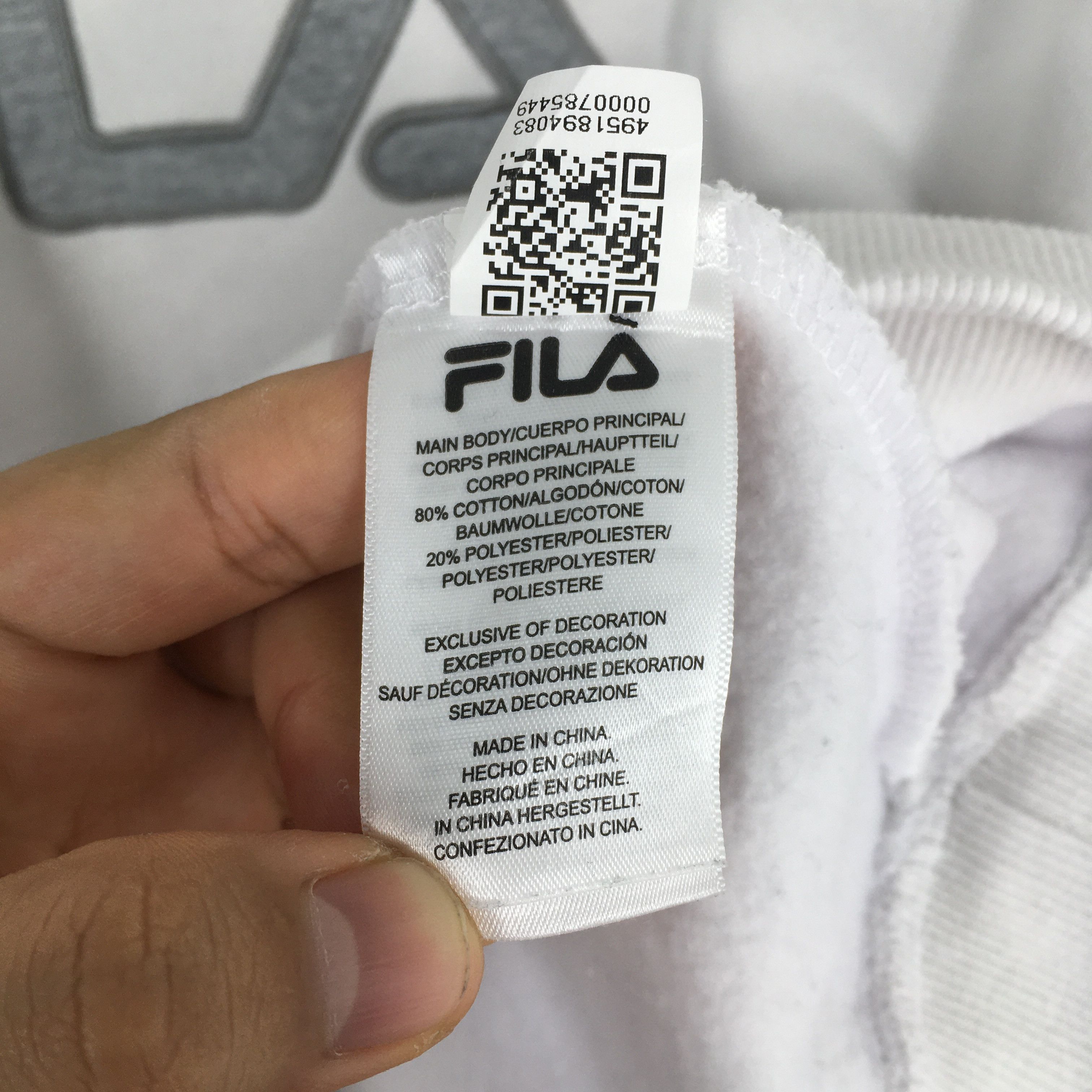 Fila × Vintage Vintage Fila Italia White Sweatshirt Medium Size US M / EU 48-50 / 2 - 6 Thumbnail