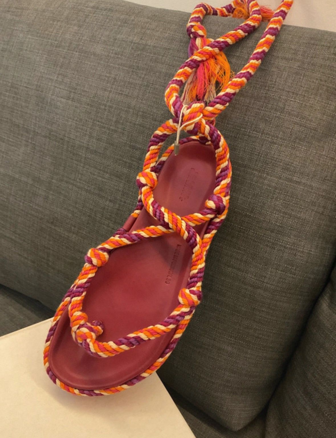 Isabel Marant Isabel Marant Gladiator-Style Sandals – Red Leather Size US 8 / IT 38 - 12 Thumbnail