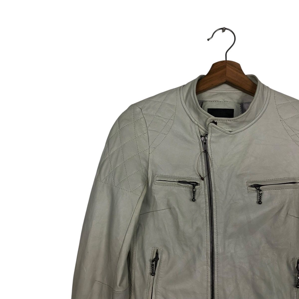 Japanese Brand 🔥CROPPED BIKER SOFT LEATHER JACKET MOUSSY ISSEY MIYAKE Size US S / EU 44-46 / 1 - 7 Thumbnail