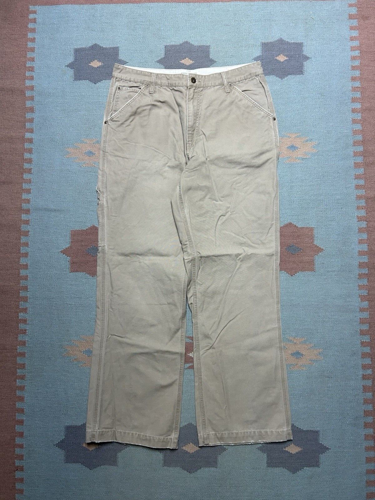 Vintage American Eagle canvas carpenter pants baggy skate y2k 34x31 Size US 34 / EU 50 - 4 Thumbnail