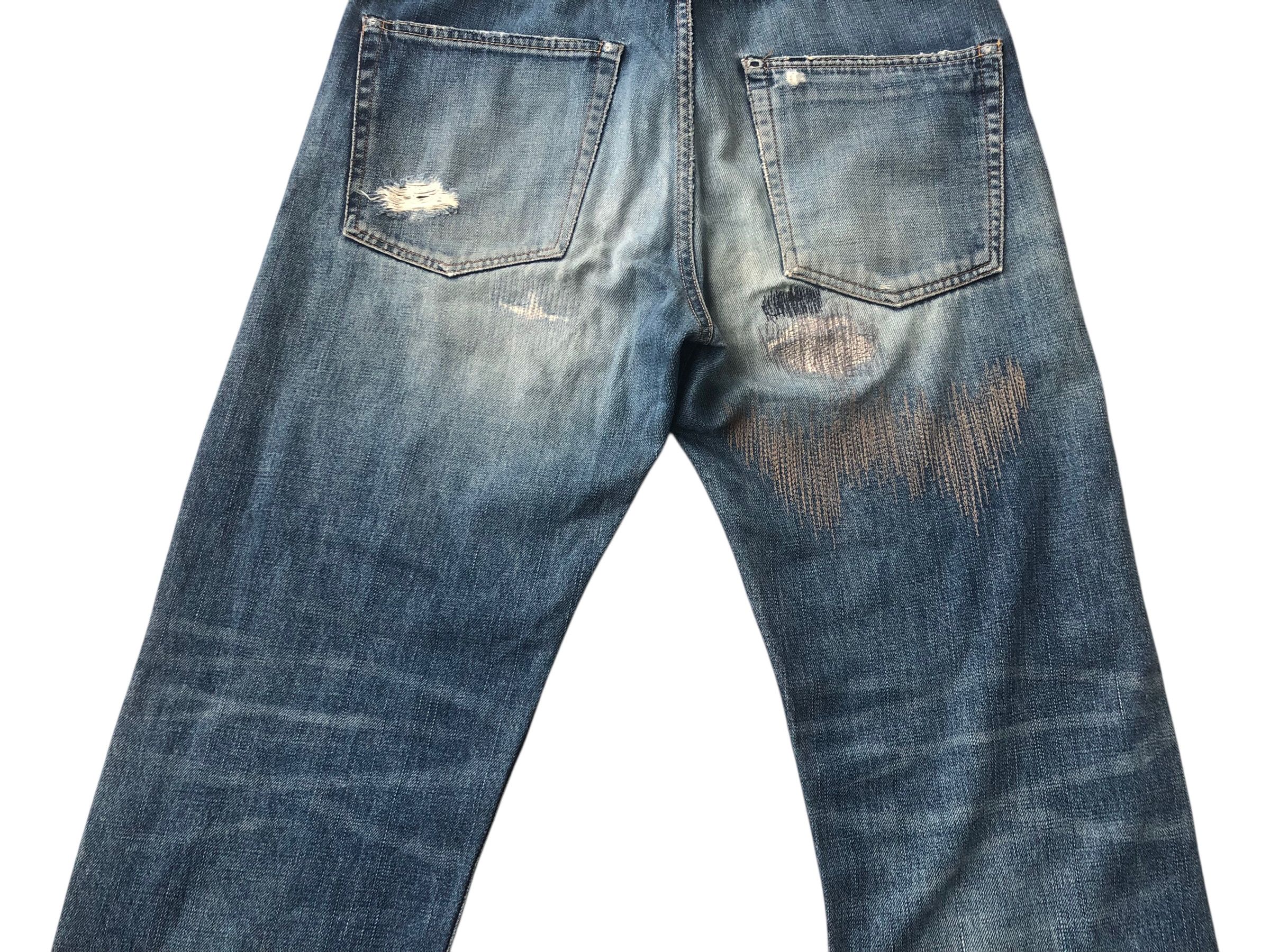 Visvim 💯Rare VISVIM Fluxus 00 damaged-1 d1 denim Selvedge Jeans Size US 34 / EU 50 - 10 Thumbnail