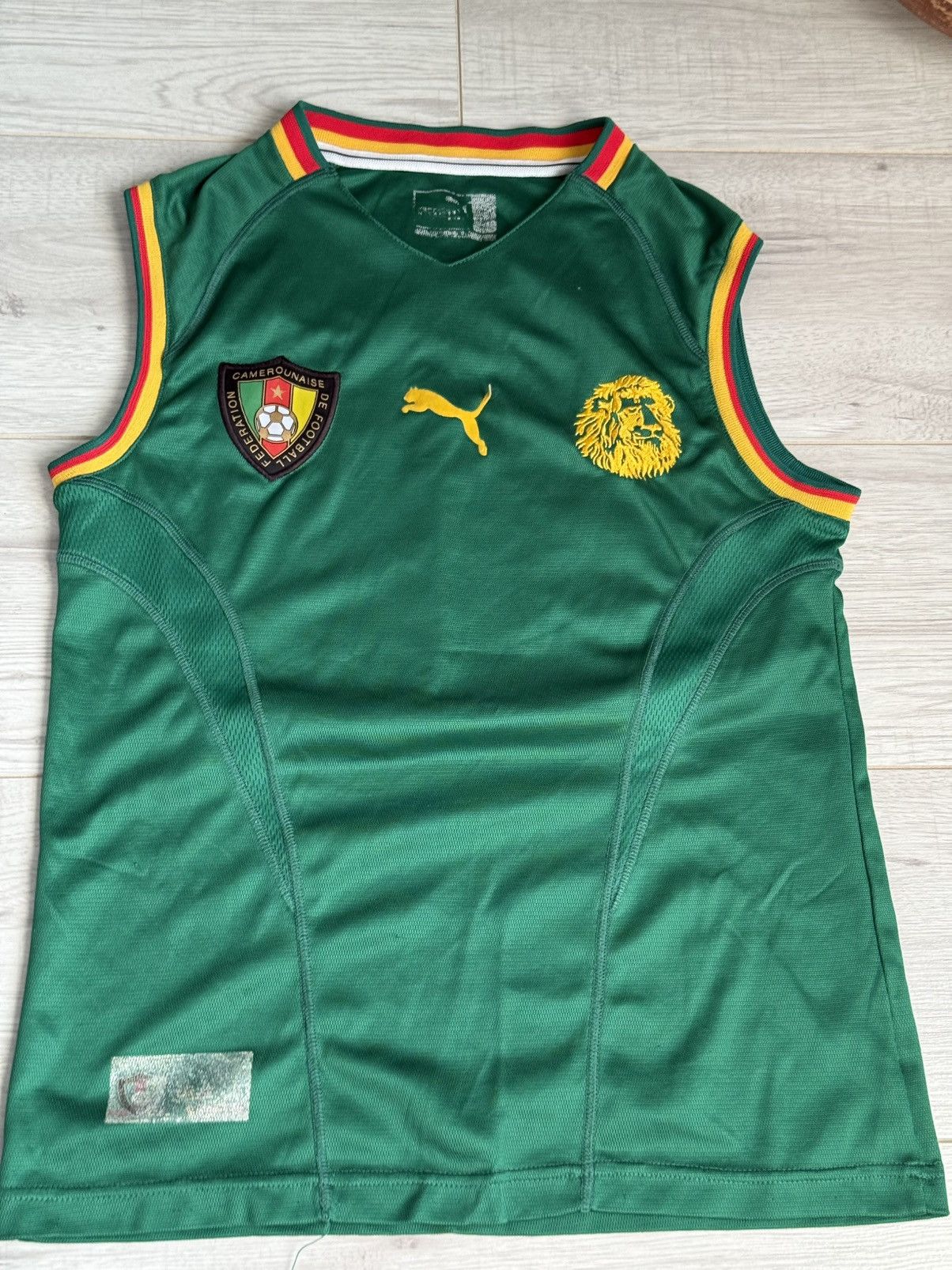 Puma Puma Cameroon 2002 Sleeveless Jersey Home Green Size US M / EU 48-50 / 2 - 2 Thumbnail