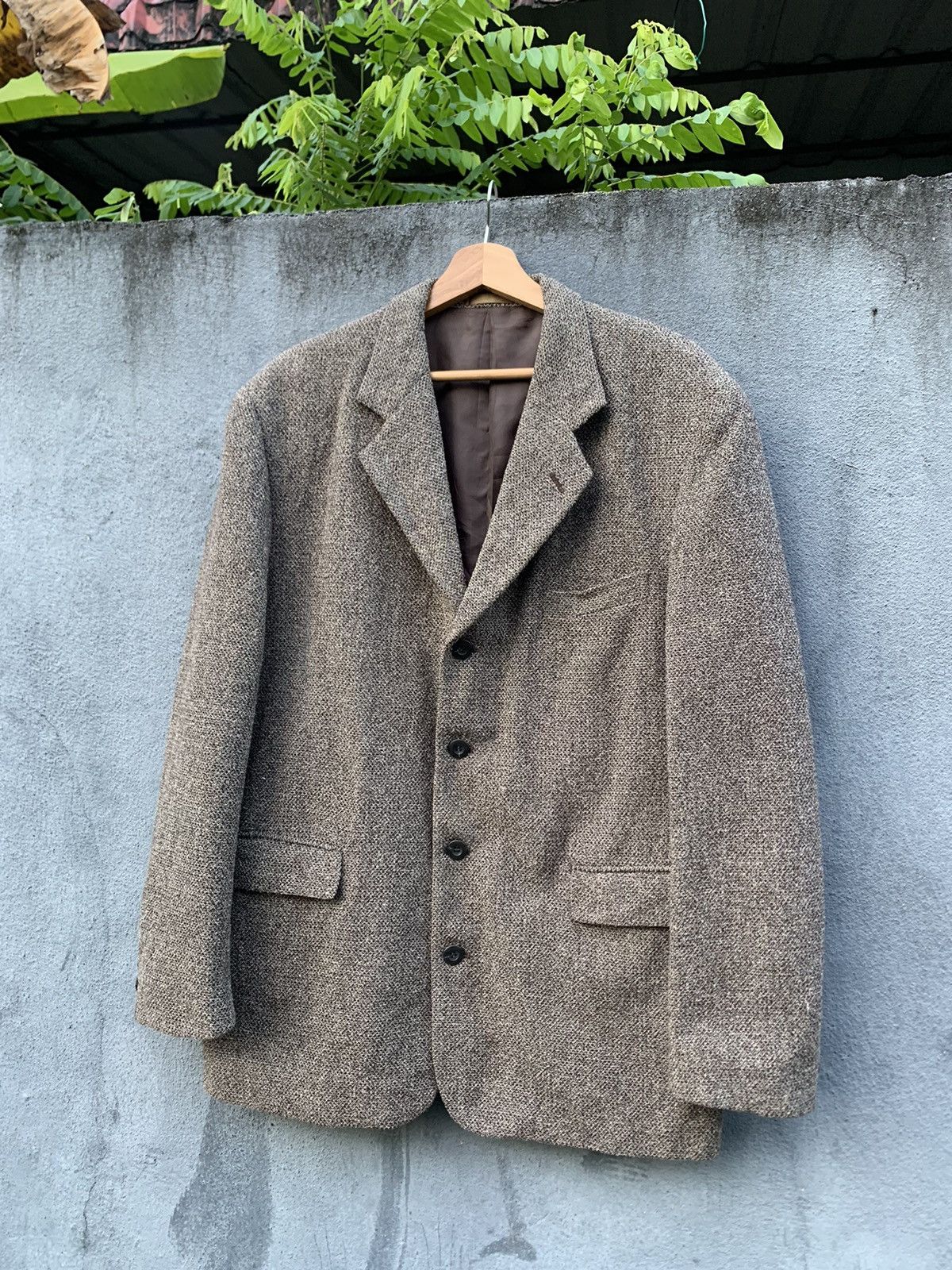 image of Uniqlo Italian Fabric Blazer Jacket in Brown, Men's (Size Large)