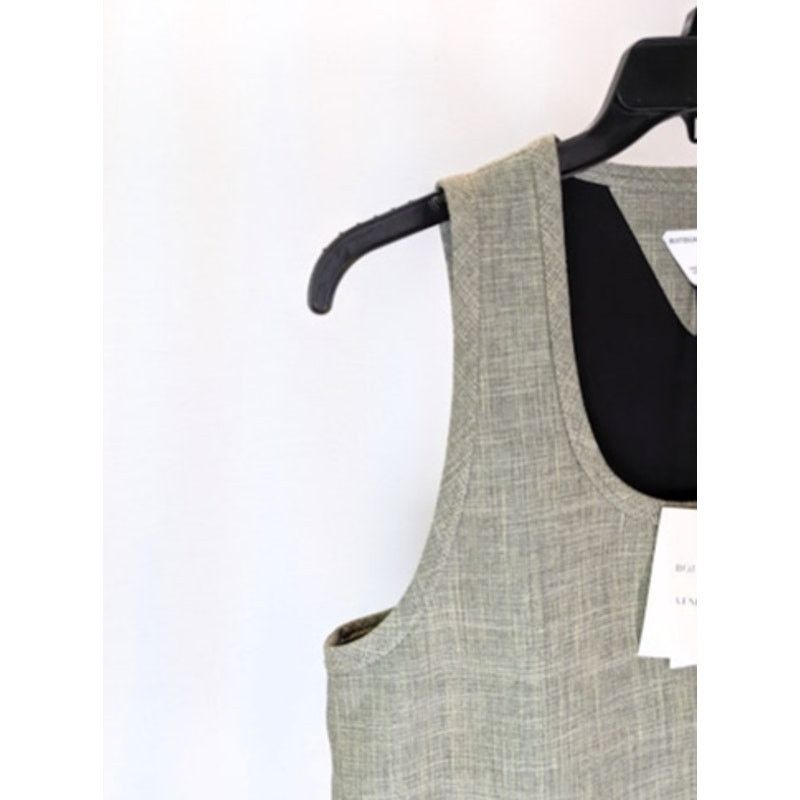 Bottega Veneta o1rshd1 Structured Double Melange Tank Top in Green/Fennel Size US M / EU 48-50 / 2 - 6 Thumbnail