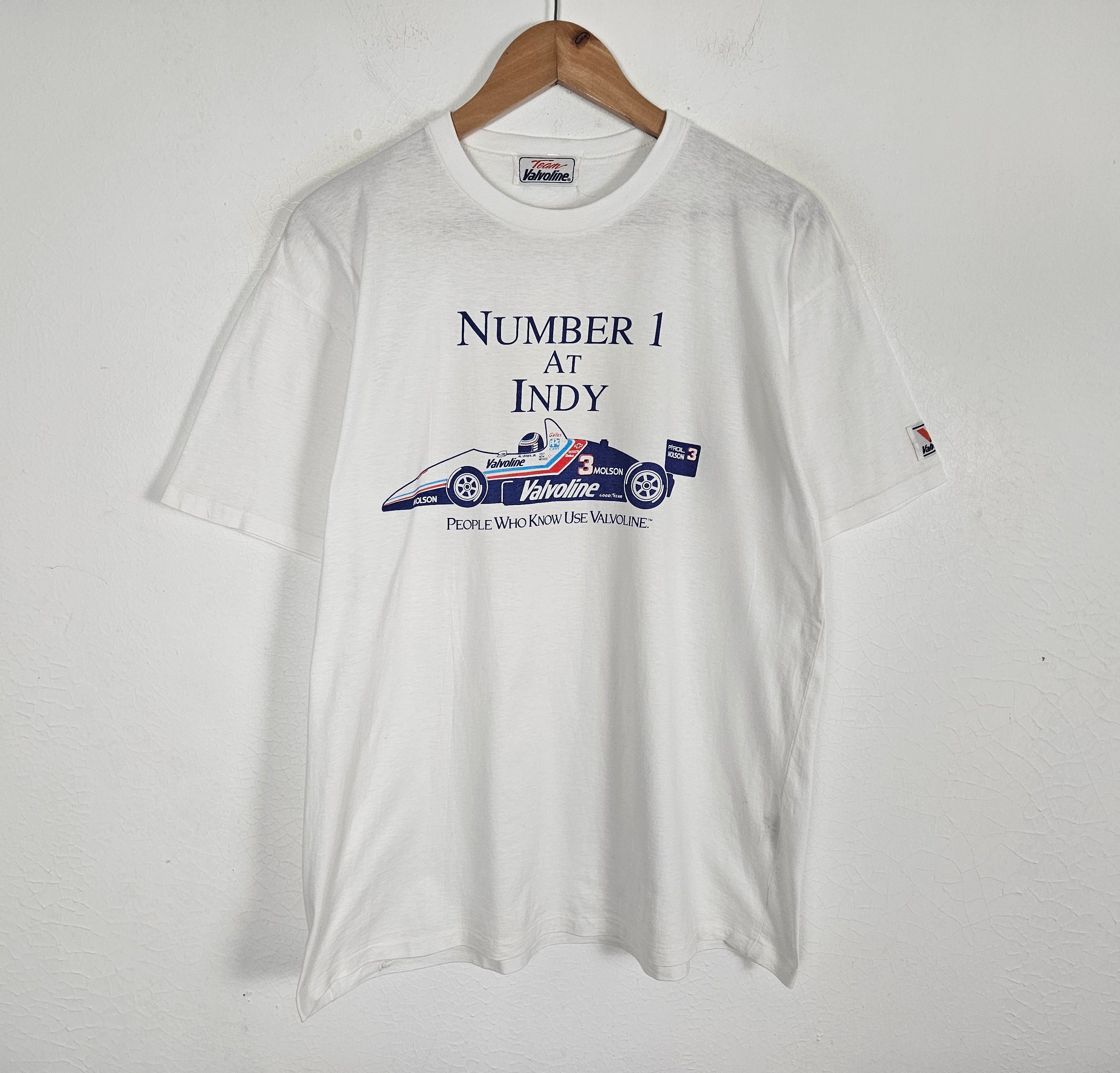 Vintage Vintage Valvoline Indy Racing Team Shirt 90s Size US L / EU 52-54 / 3 - 2 Thumbnail