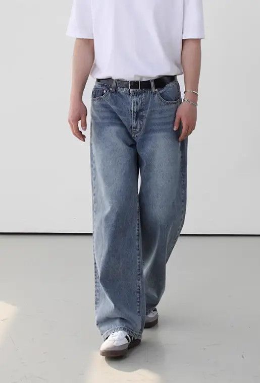 Japanese Brand Hayama x Hori Blue vintage washed casual loose trendy jeans Size US 32 / EU 48 - 6 Thumbnail