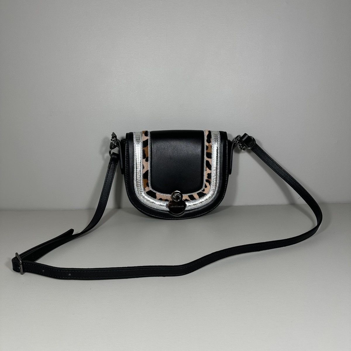 Longchamp Longchamp Small Leather Flap Convertible Shoulder Bag Size ONE SIZE - 3 Thumbnail