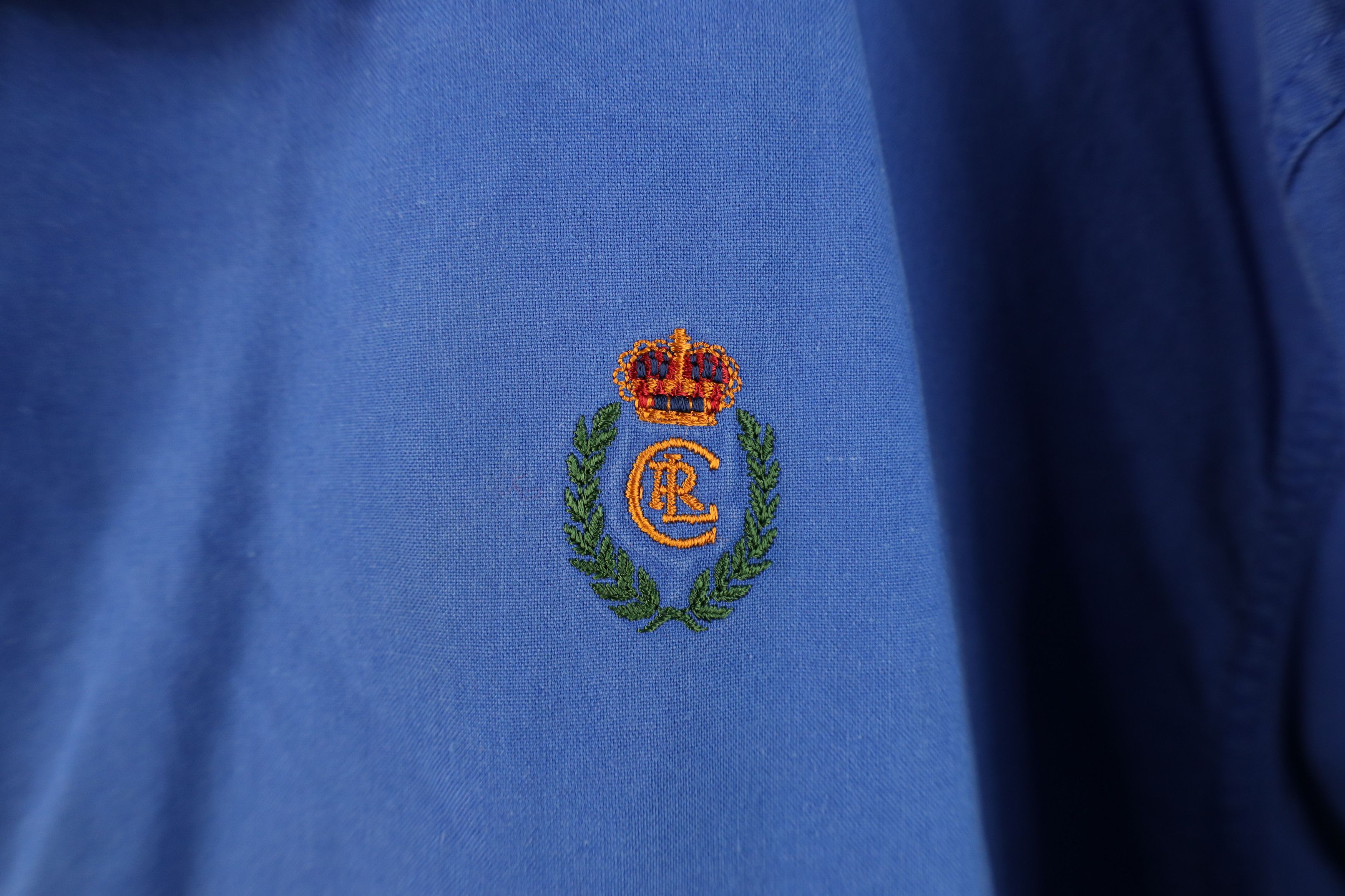 Ralph Lauren Vintage 90s Chaps Ralph Lauren Crest Cafe Bomber Jacket Blue Size US XL / EU 56 / 4 - 4 Thumbnail