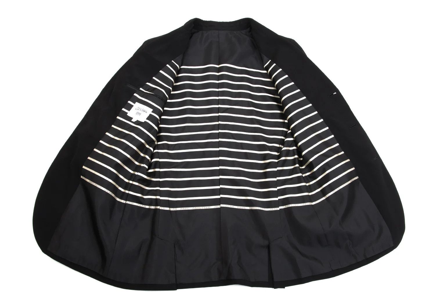 Jean Paul Gaultier Border Lining Wool Jacket in Black Size 52 Size US L / EU 52-54 / 3 - 11 Thumbnail