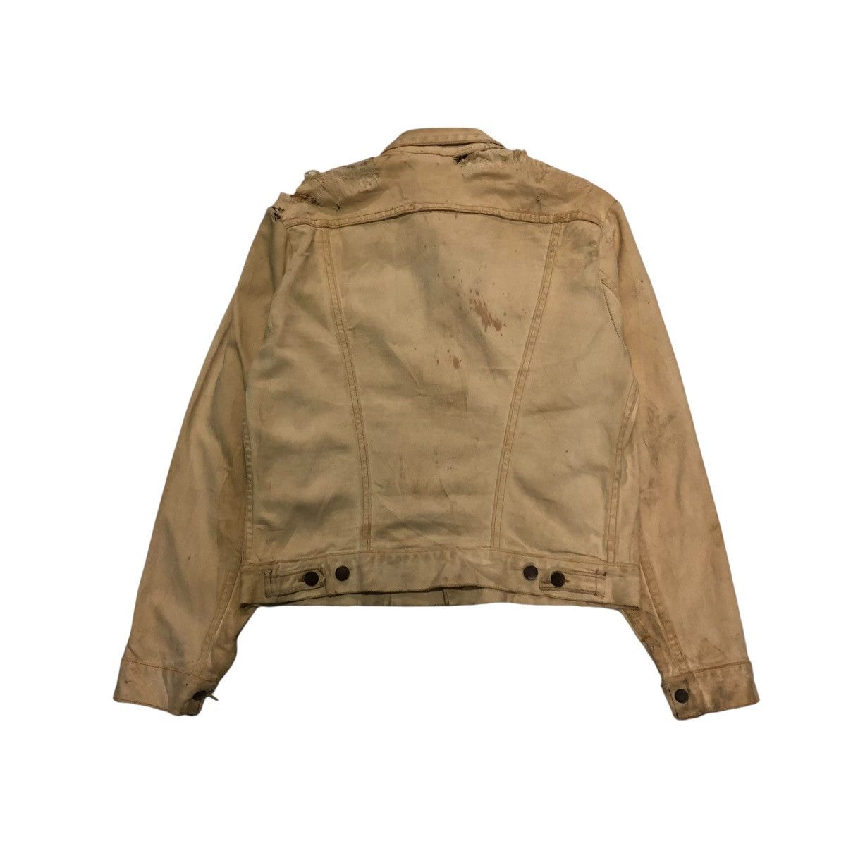 Vintage 🔥VINTAGE CROPPED DENIM BIKER JACKET UNION MADE DISTRESSED Size US M / EU 48-50 / 2 - 2 Thumbnail