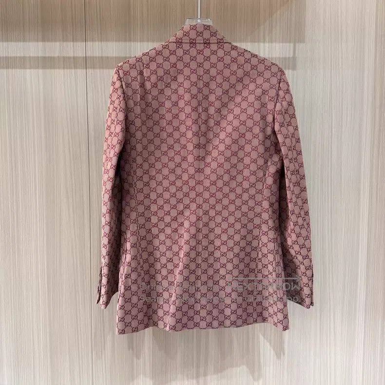 Gucci Gucci Old flower double G full print burgundy suit Size US M / EU 48-50 / 2 - 2 Thumbnail