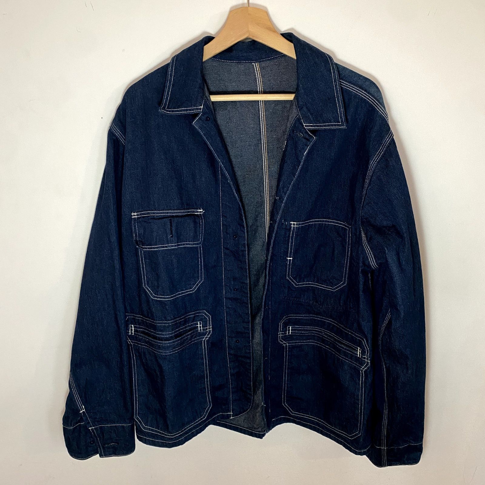 RRL Ralph Lauren RRL Double RL Denim Engineer Chore Jacket Sample Size US L / EU 52-54 / 3 - 1 Thumbnail