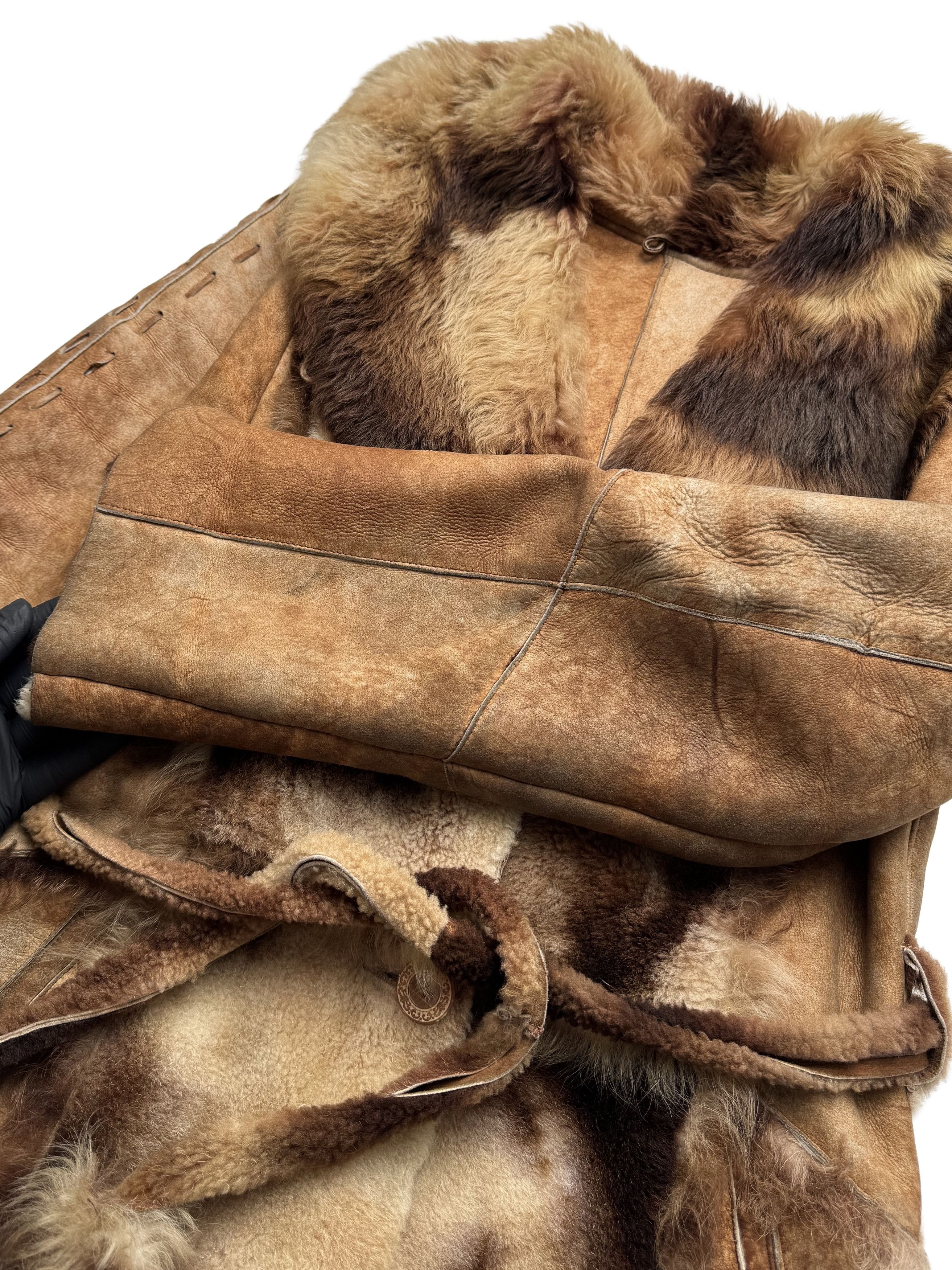 Japanese Brand Vintage Hooded Real Sheepskin Jacket With Belt Size S / US 4 / IT 40 - 9 Thumbnail