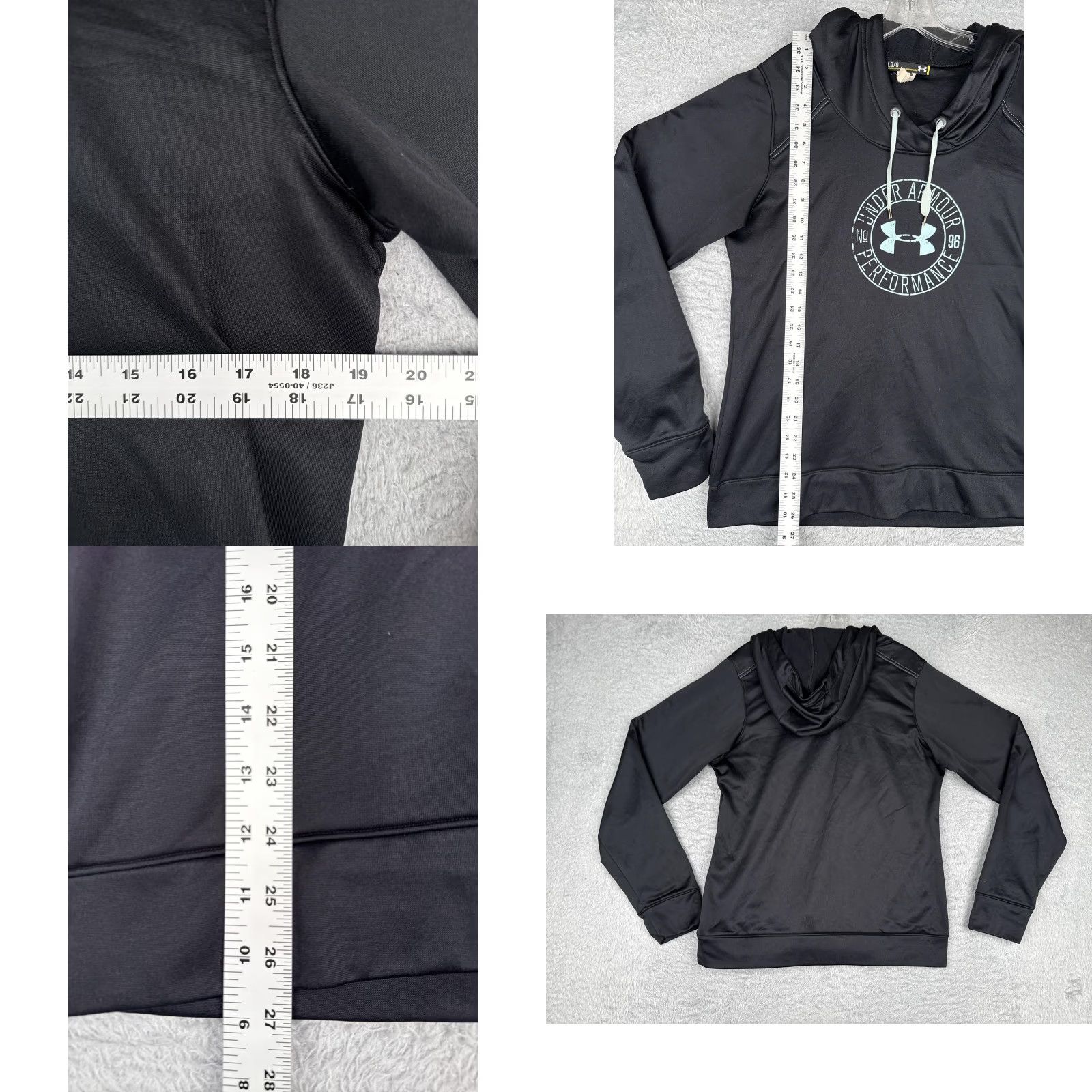 Under Armour Under Armour Hoodie Womens Large Black Performance Logo Pullover Sweatshirt Size L / US 10 / IT 46 - 8 Thumbnail