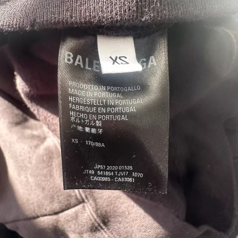 Balenciaga Balenciaga SS21 Marathoner Printed Logo Destroyed Old Hoodi Size US XS / EU 42 / 0 - 7 Thumbnail