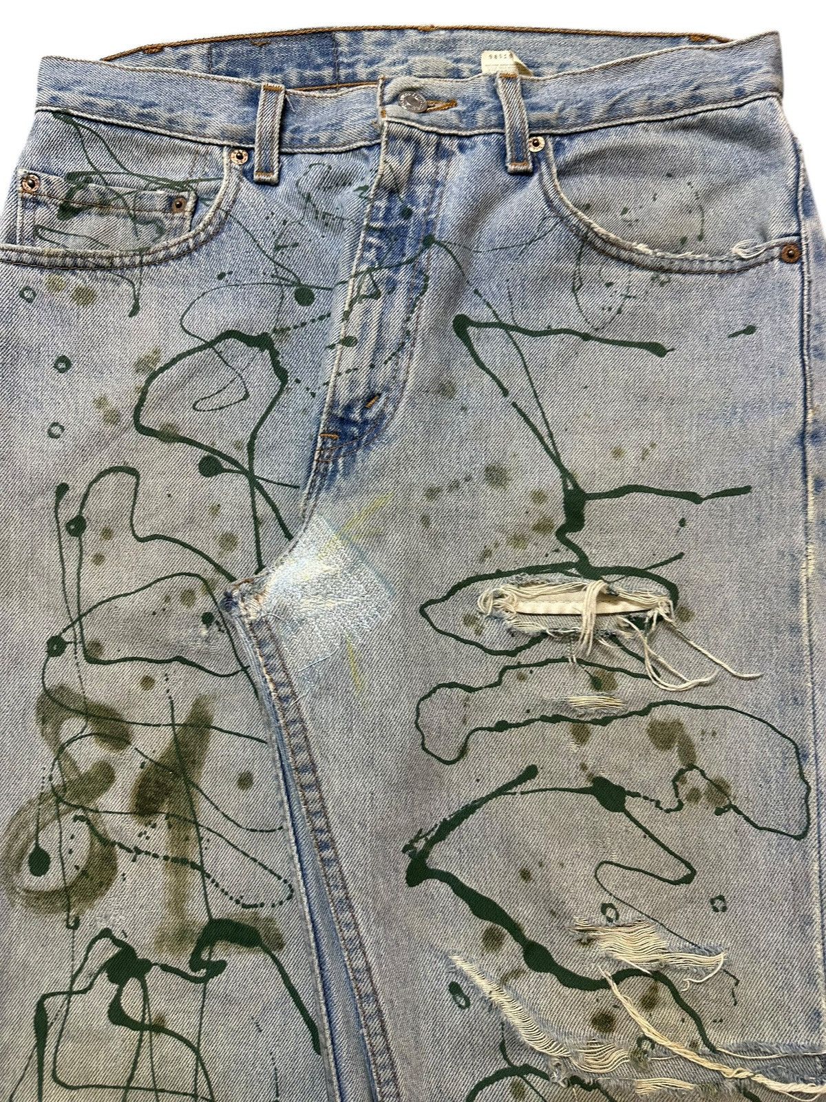 Levi's Vintage 80s Usa Levis 505 Paint Splatter Distressed Jeans Size US 32 / EU 48 - 4 Thumbnail