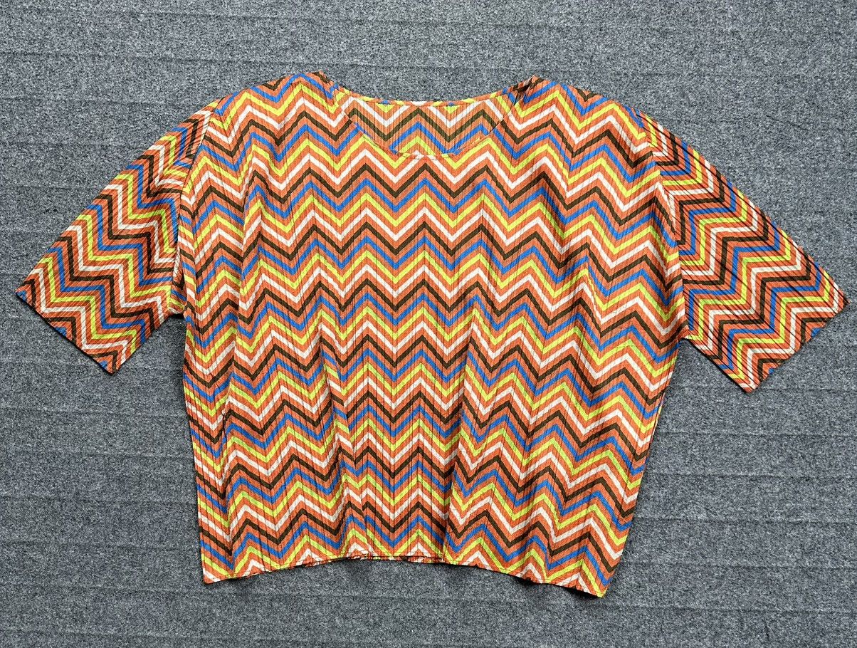 Pleats Please Issey Miyake Pleats Please - Issey Miyake - Multi Color Pleated Blouse Size L / US 10 / IT 46 - 1 Thumbnail