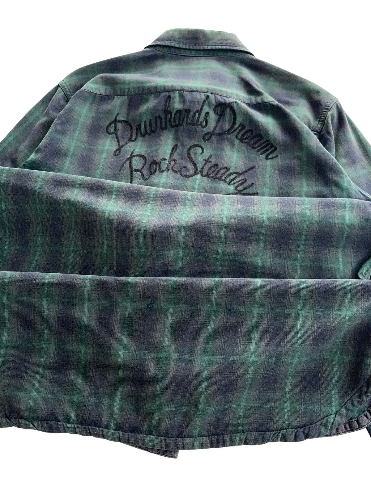 Wacko Maria "Rock Steady" Guilty Parties Distressed Sunfaded Ombre Shirt Size US L / EU 52-54 / 3 - 6 Thumbnail