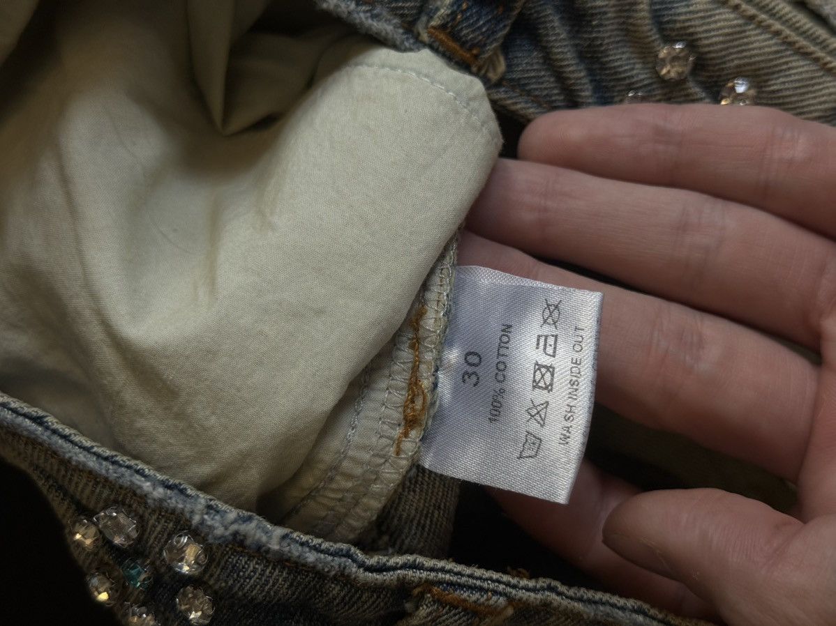 Vale Valley Stone Crystal Rhinestone Baggy Blue Jeans Size 30 Size US 30 / EU 46 - 8 Thumbnail