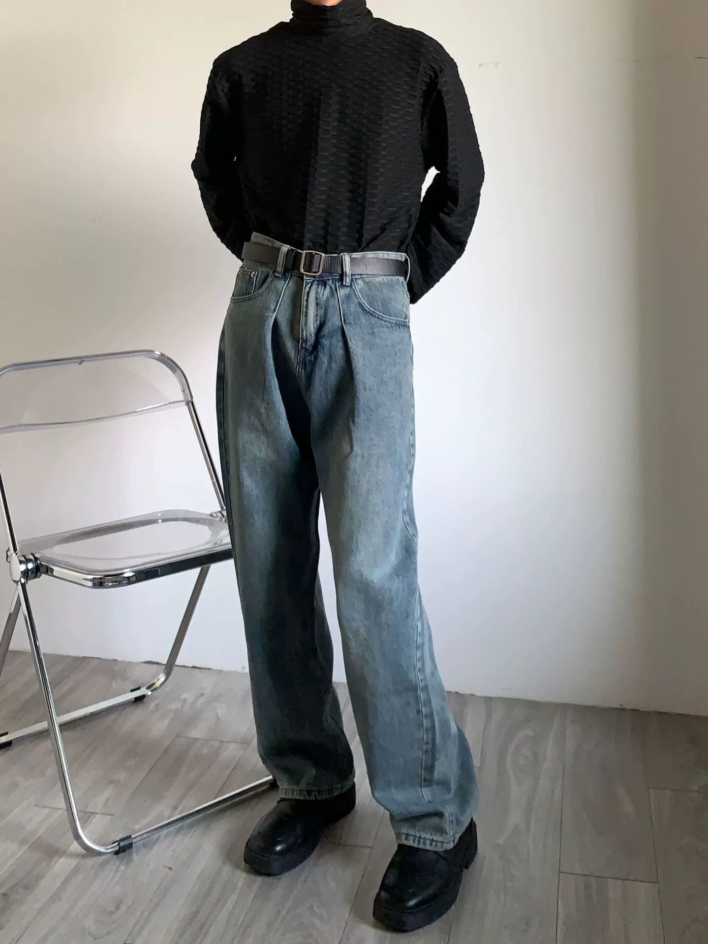 Jean American retro men's wide-leg loose straight jeans Size US 32 / EU 48 - 1 Thumbnail