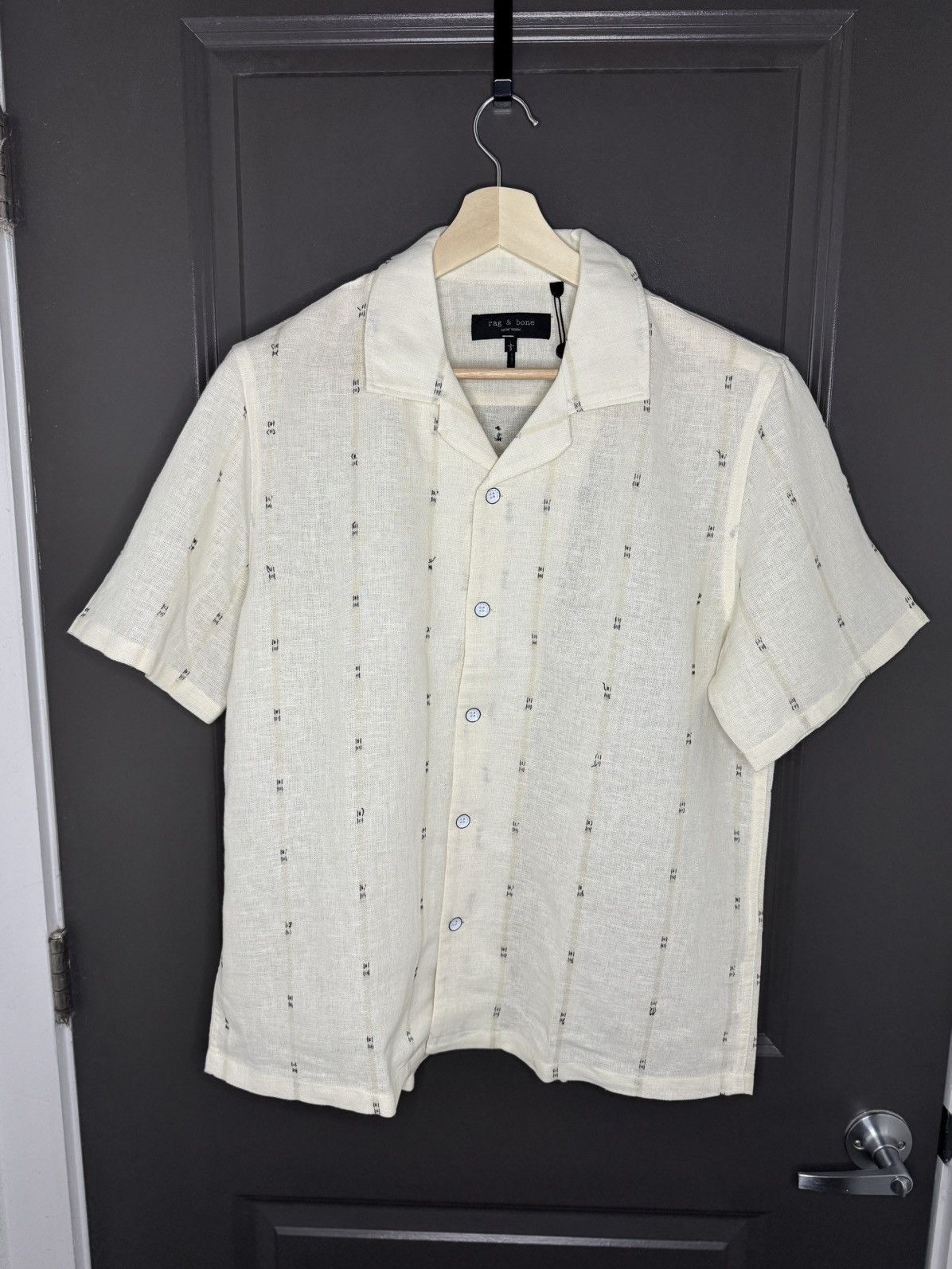 Rag & Bone Rag & Bone Avery Embroidered Camp Shirt | Gulf Remi Stripe Size US L / EU 52-54 / 3 - 9 Thumbnail