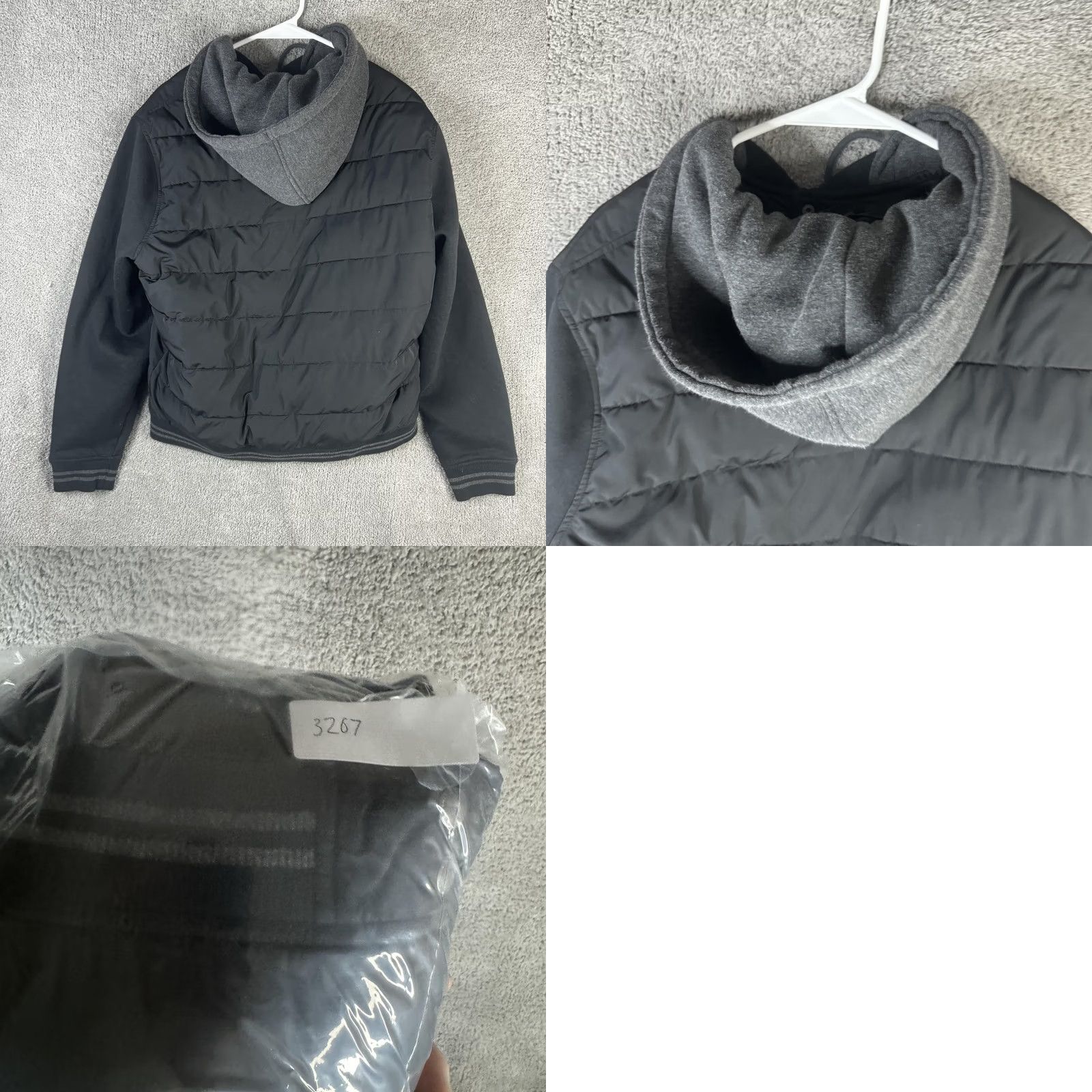 American Eagle Outfitters VINTAGE American Eagle Outfitters Jacket Mens M Black Hooded Quilted Puffer Varsity Snap Front Size US M / EU 48-50 / 2 - 9 Thumbnail