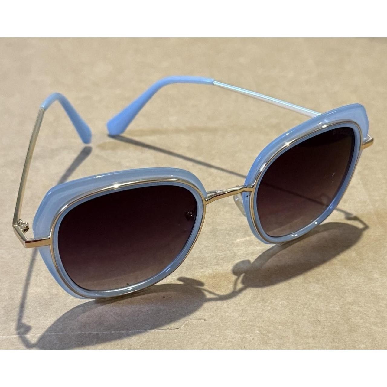 Bvlgari Bvlgari women's sunglasses light blue acetate frames brown Size ONE SIZE - 7 Thumbnail