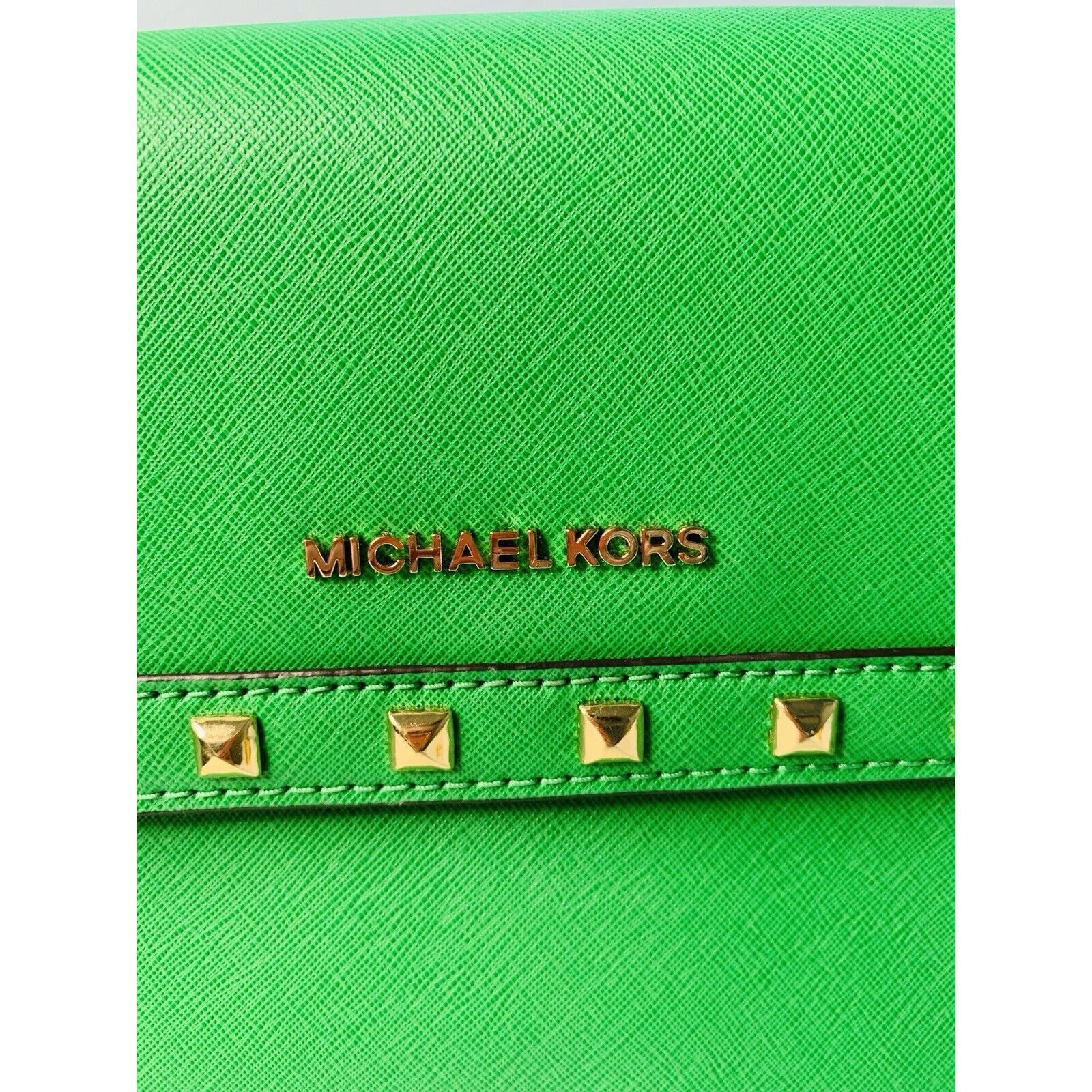 Michael Kors NWOT Michael Kors Dillon Green Palm STD MD Messenger Leather Size ONE SIZE - 14 Thumbnail