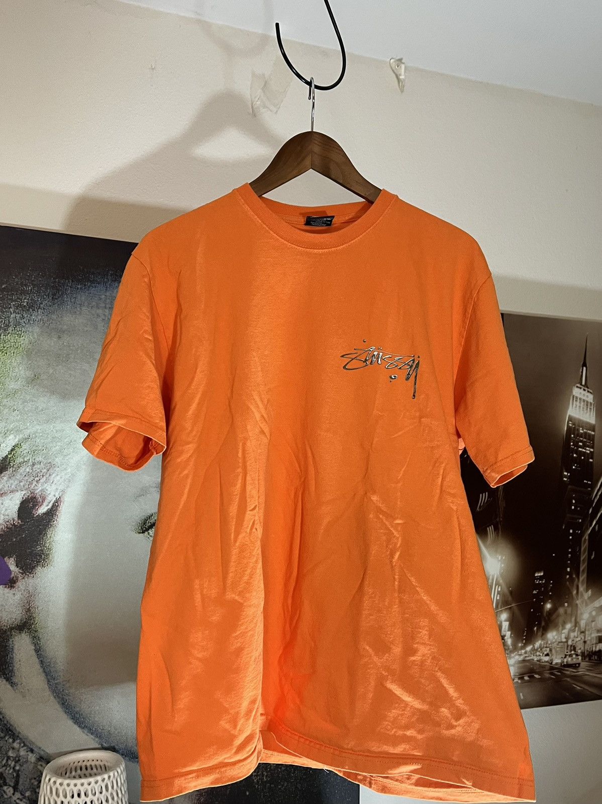 Stussy Orange stussy tee Size US L / EU 52-54 / 3 - 1 Thumbnail