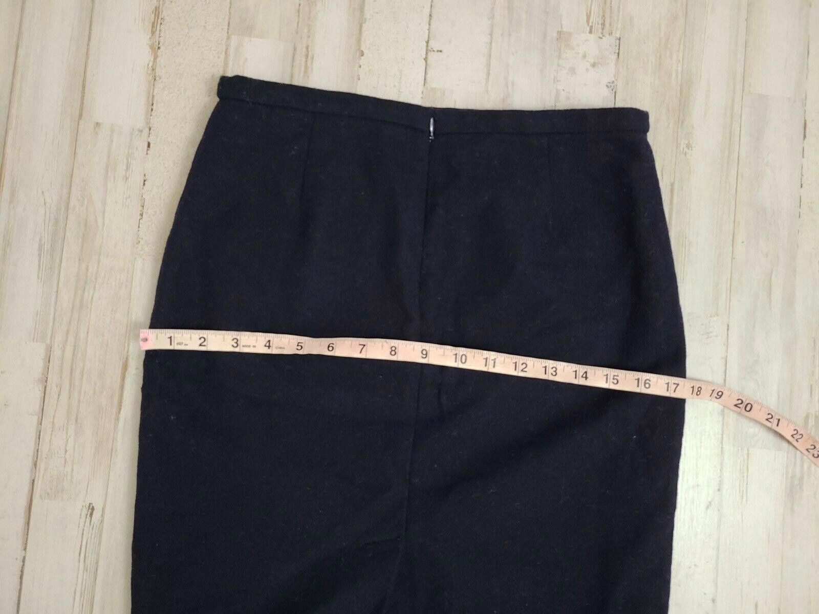 J.Crew J Crew The Pencil Skirt 2 Wool Blend Navy Blue lined Size 26" / US 2 / IT 38 - 7 Thumbnail