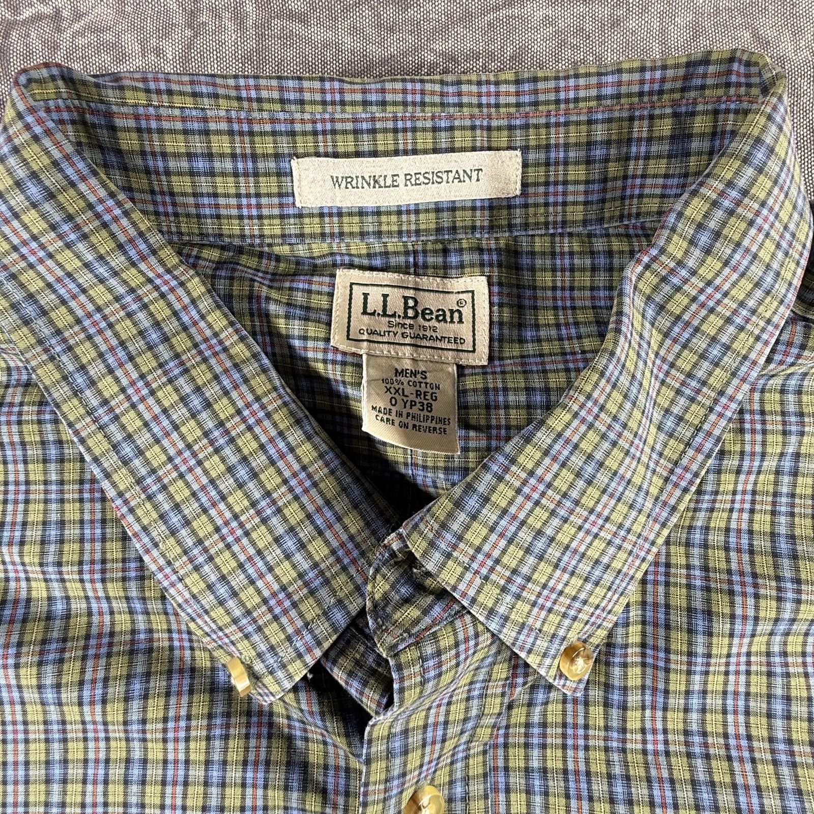 L.L. Bean L.L. Bean Shirt Men's XXL Green Wrinkle Resistant Cotton Size US XXL / EU 58 / 5 - 5 Thumbnail