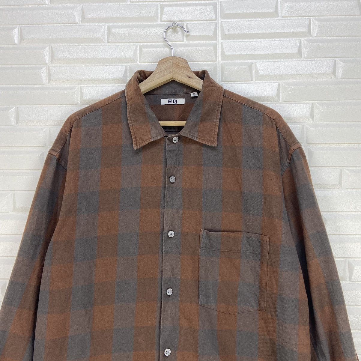 Lemaire × Uniqlo Lemaire X Uniqlo Classic Old School Brown Check Button Down Size US L / EU 52-54 / 3 - 4 Thumbnail