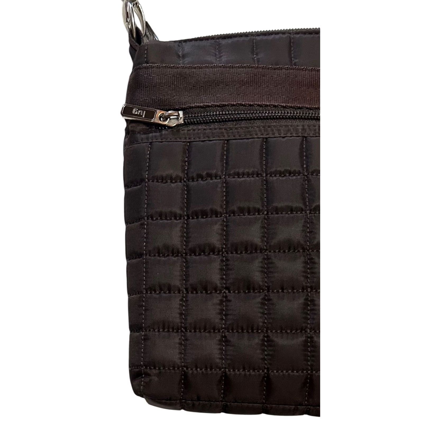 Vintage LUG Skipper Crossbody Bag Brown Quilted Lightweight Travel Water Pocket Size ONE SIZE - 4 Thumbnail