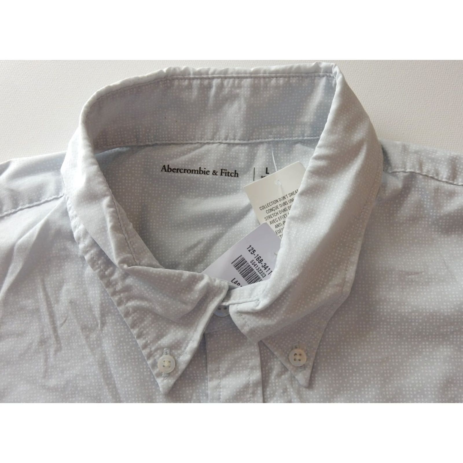 Abercrombie & Fitch Abercrombie & Fitch Shirt Button-Up L Men Gray Long Sleeve Regular Size US L / EU 52-54 / 3 - 2 Thumbnail