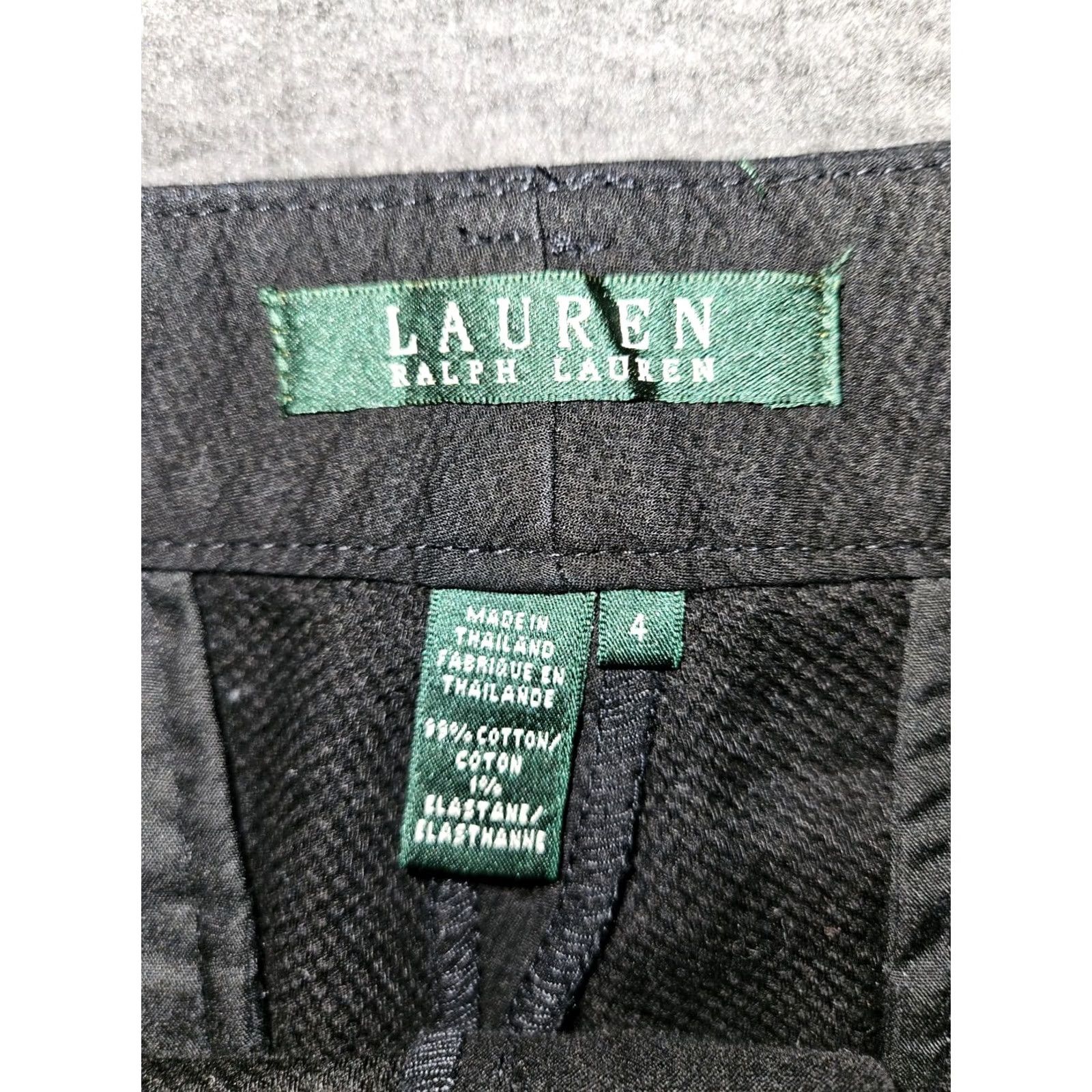 Ralph Lauren VINTAGE? Lauren Ralph Lauren Capri Pants Women's 4 Black Cropped Casual Preppy Hipster Size 27" / US 4 / IT 40 - 2 Thumbnail