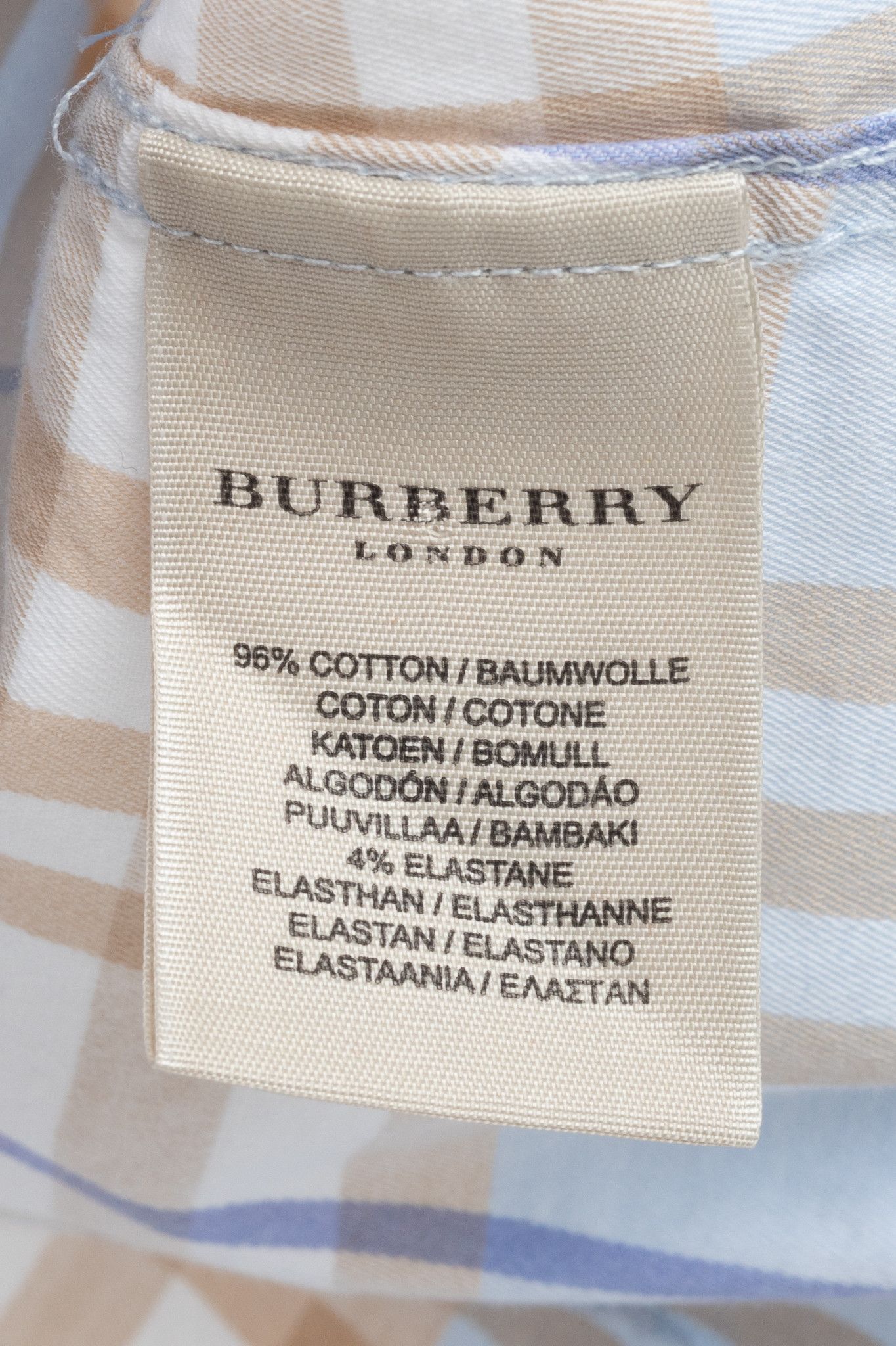 Burberry Burberry Blue Check Cotton Buttoned Shirt Size XS / US 0-2 / IT 36-38 - 8 Thumbnail