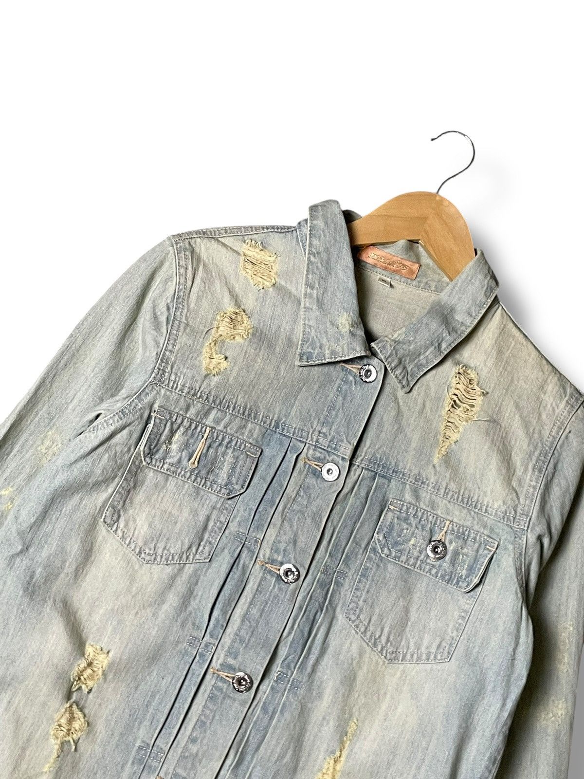 Massive × Vintage MASSIVE Distressed Denim Jacket (72) Size US M / EU 48-50 / 2 - 2 Thumbnail