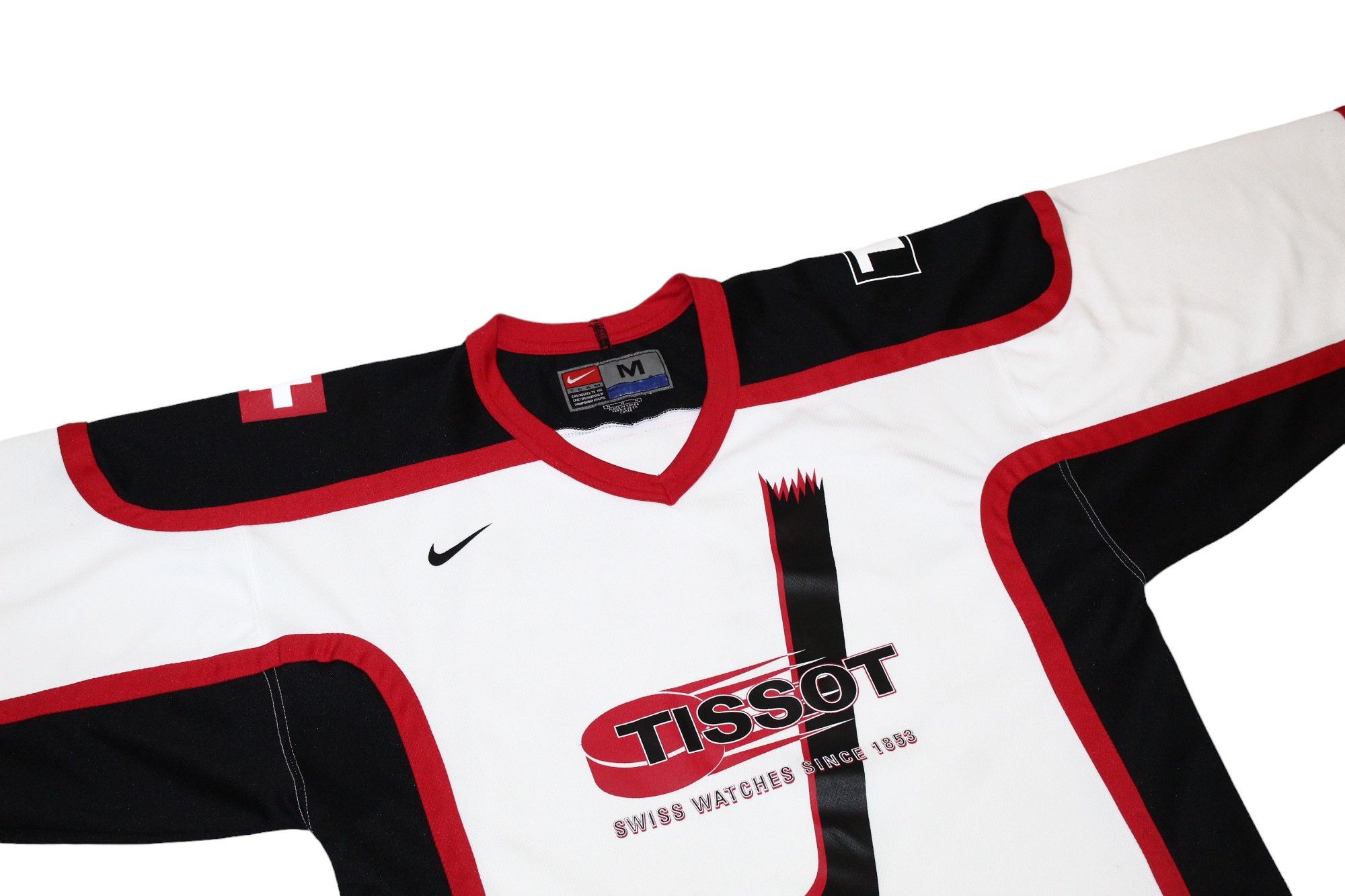 Nike VTG🔥90's Tissot Swiss Watches NIKE Team Hockey Jersey Size US L / EU 52-54 / 3 - 3 Thumbnail