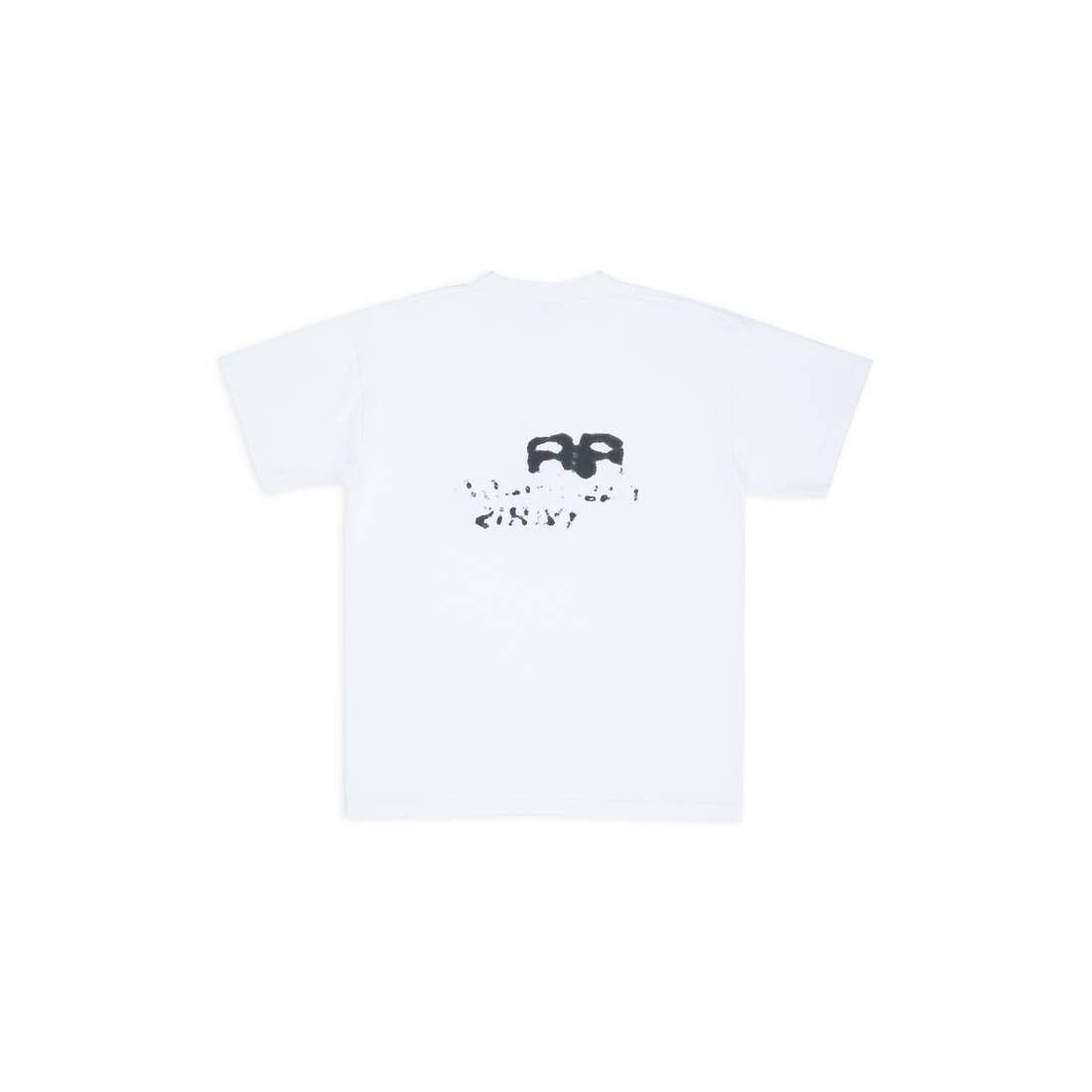 Balenciaga o1s1wg111125 Hand-Drawn BB Icon T-Shirt Medium Fit in White Size M / US 6-8 / IT 42-44 - 6 Thumbnail