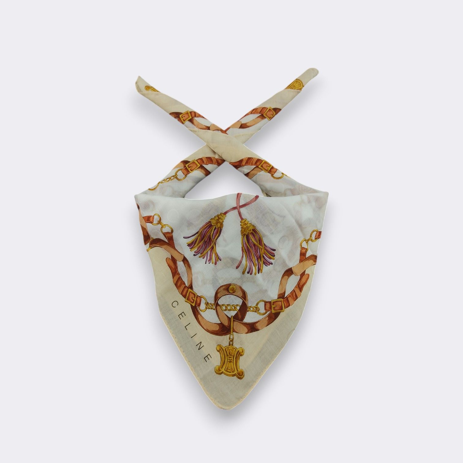 Celine Vintage Celine Handkerchief Neckerchief Bandana H105E Size ONE SIZE - 2 Thumbnail