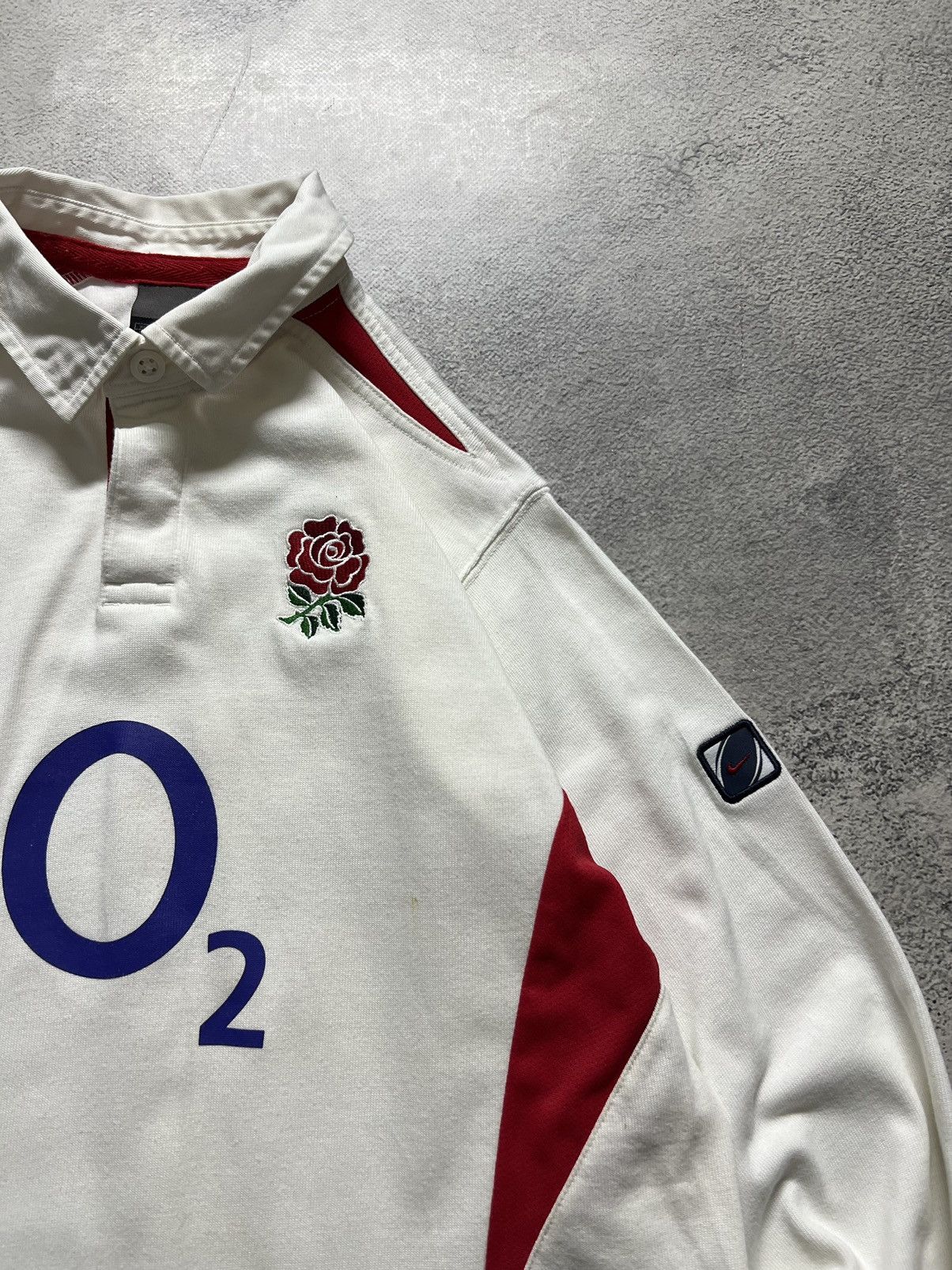 Nike × Vintage Vintage Blokecore Nike England 02 Rugby Longsleeve Polo Size US XS / EU 42 / 0 - 5 Thumbnail