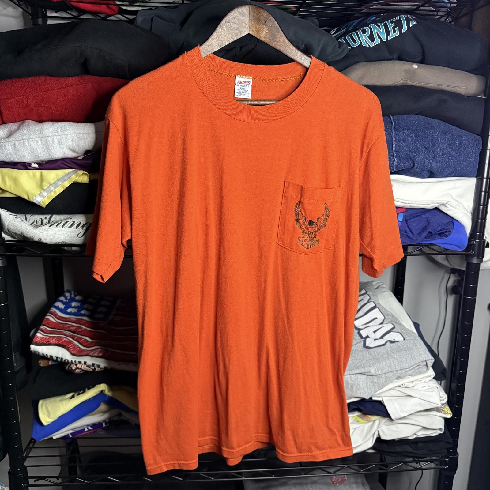 Jerzees Vintage 1980’s Harley Davidson - Z&M Cycle Sales T-shirt Size US XL / EU 56 / 4 - 1 Thumbnail