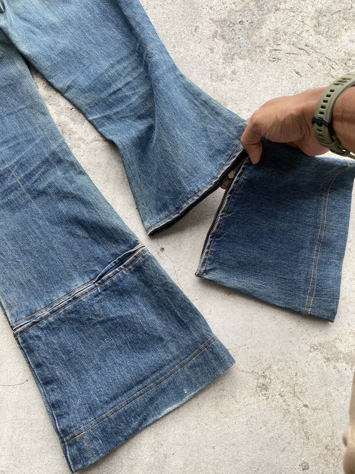 If Six Was Nine 🇯🇵 Vintage Maitresse Flare Denim - Zipper Boot Cut Size 31" - 9 Thumbnail
