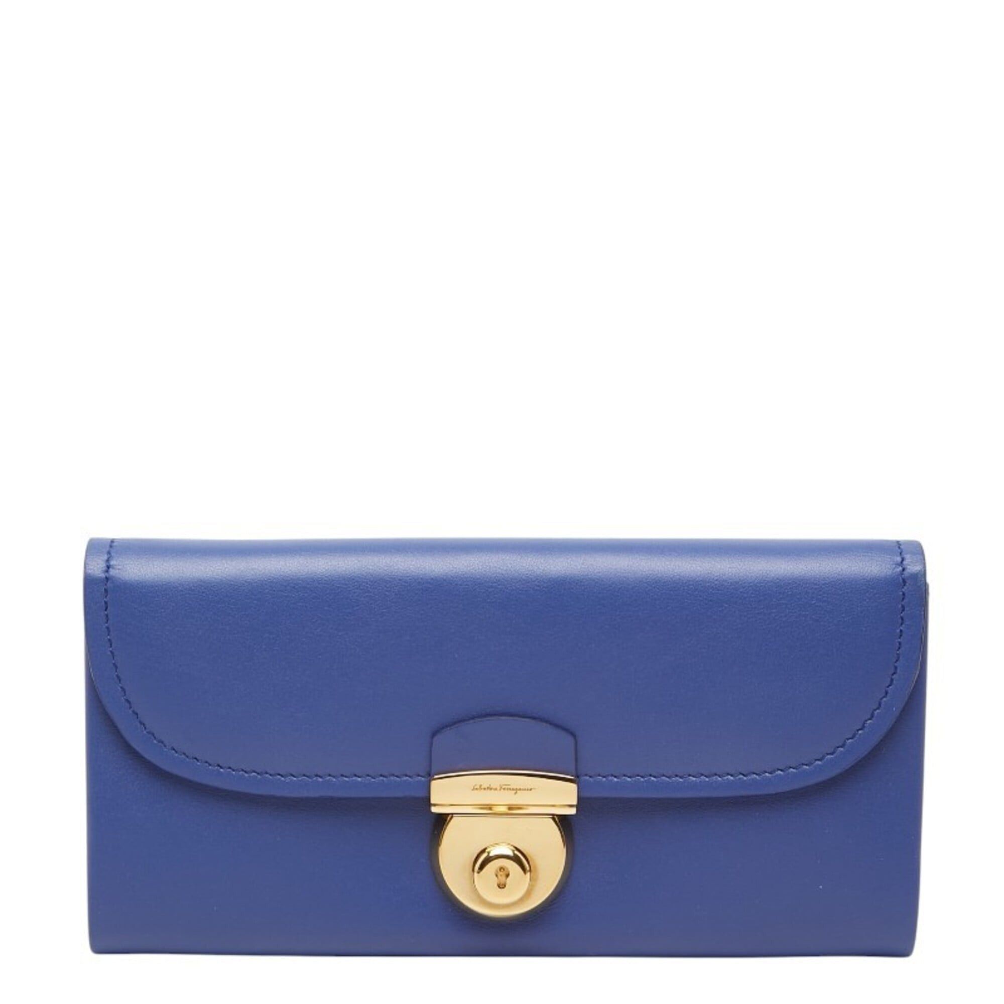 Salvatore Ferragamo Salvatore Ferragamo Long Wallet KB-22C224 Light Blue Leather Women's Size ONE SIZE - 1 Thumbnail