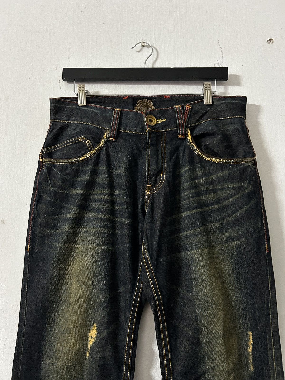 If Six Was Nine 2000’s Japan Back Number Black Jeans punk style Size US 32 / EU 48 - 5 Thumbnail