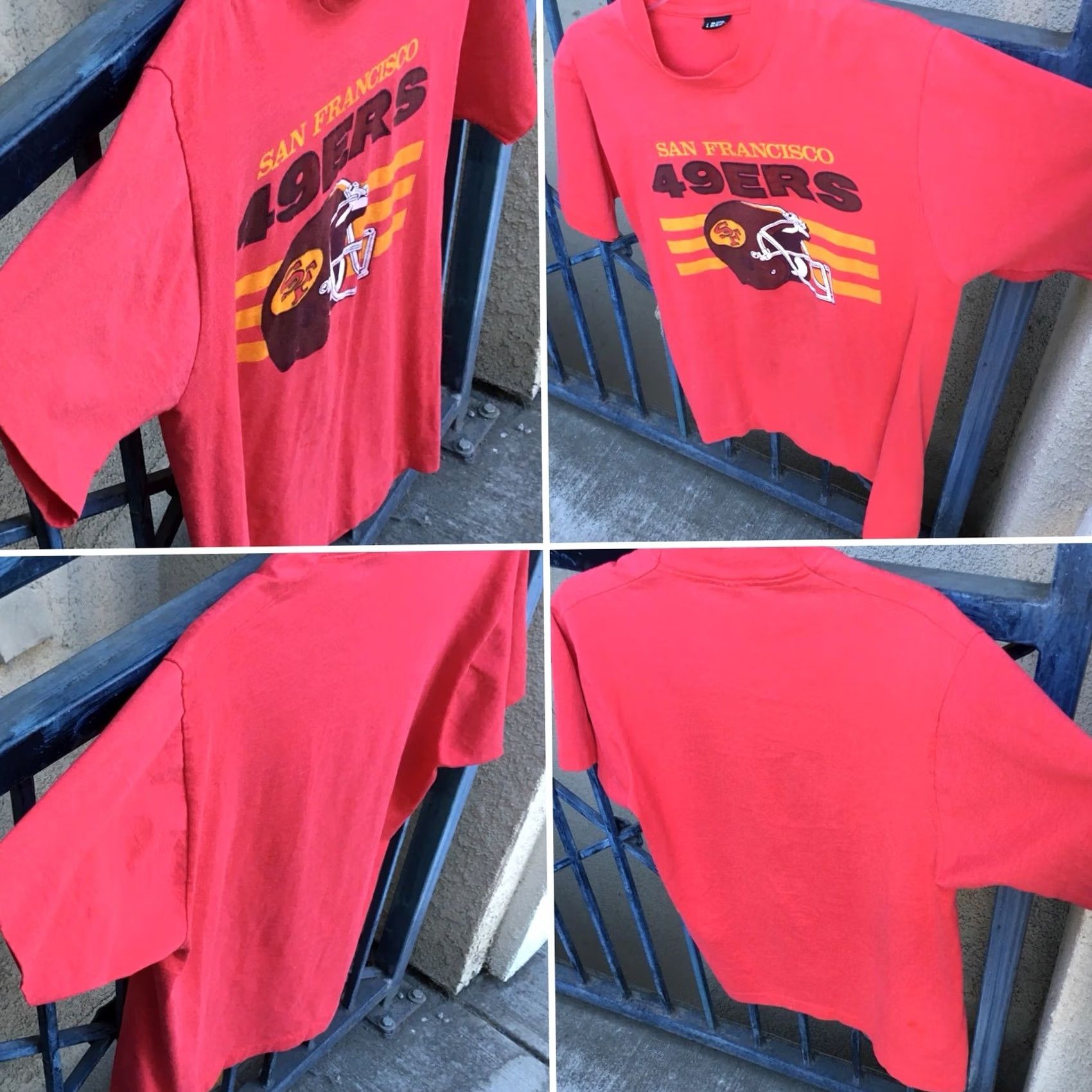 Vintage VINTAGE San Francisco 49ers T-Shirt Red Made in USA 70s 80s RN 13765 size L Mens Graphic Tee Short Sleeve Size US L / EU 52-54 / 3 - 7 Thumbnail