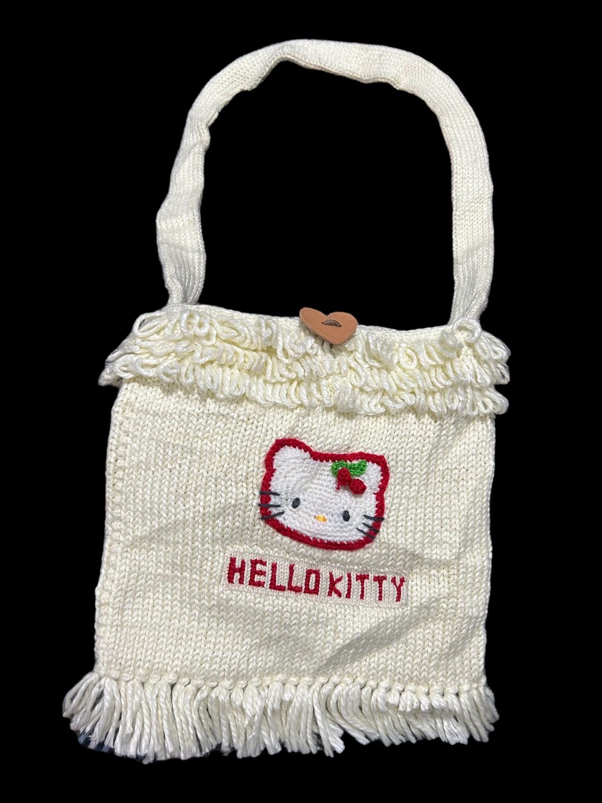 Japanese Brand × Kapital × Vintage Vintage HelloKitty Knitted crossbody messenger Bag 70s💥 Size ONE SIZE - 2 Thumbnail