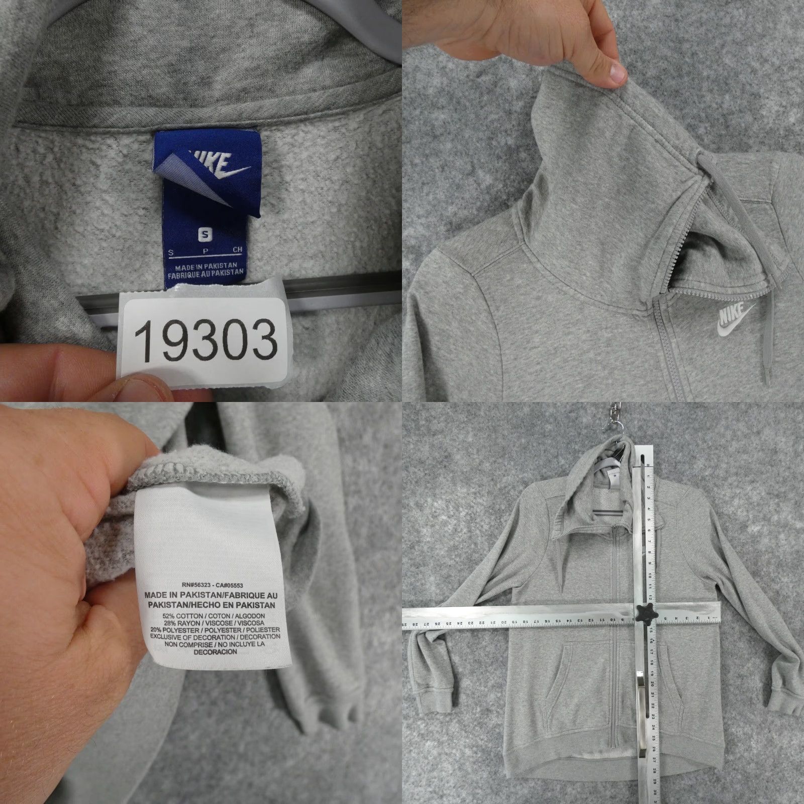 Nike Nike Jacket Womens Small Fleece Gray Full Zip w Pockets Logo Size S / US 4 / IT 40 - 8 Thumbnail